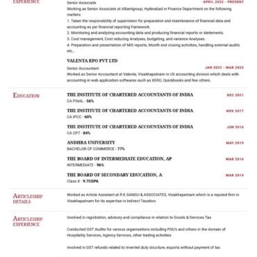 9577- Chartered Accountant Experienced