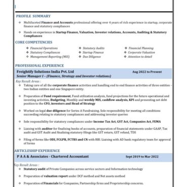 7650 -Chartered Accountant Experienced