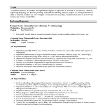 7751 -Chartered Accountant Experienced