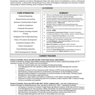 7654 -Chartered Accountant Experienced