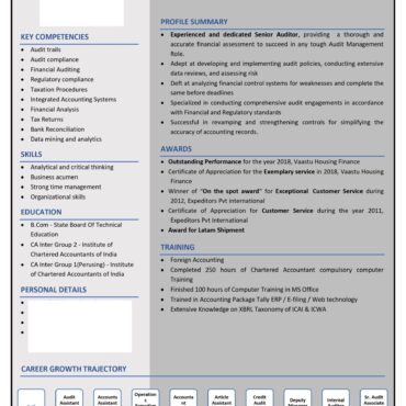 7811-Chartered Accountant Experienced