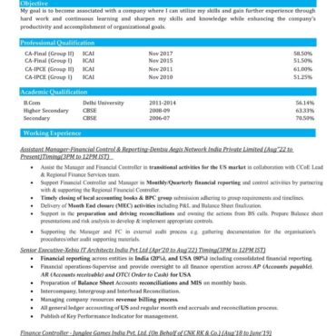 7717-Chartered Accountant Experienced