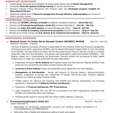7675 -Chartered Accountant Experienced