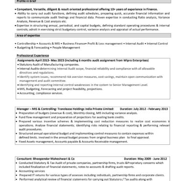 7835- Chartered Accountant Experienced