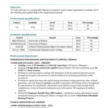 6133-Chartered Accountant Experienced