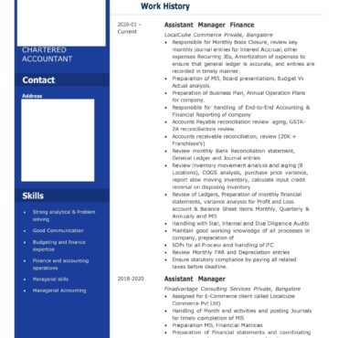 7739-Chartered Accountant Experienced
