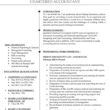 7742-Chartered Accountant Experienced