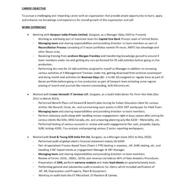6509- Chartered Accountant Experienced