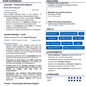 6507- Chartered Accountant Experienced