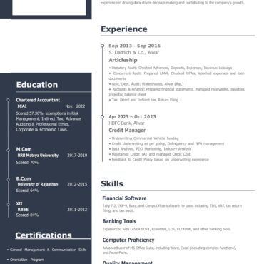 6504- Chartered Accountant Experienced
