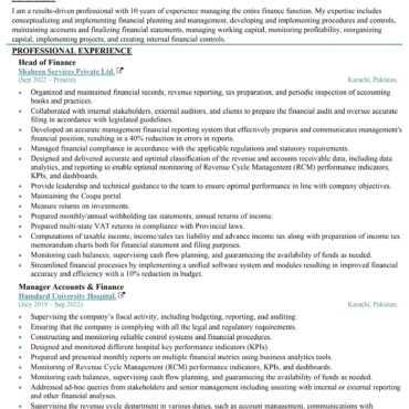 6606- Chartered Accountant Experienced