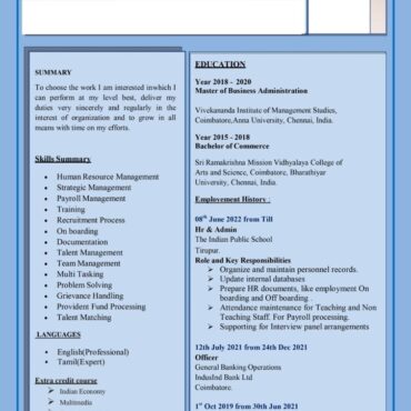 6347- HR cum Recruitment and Admin Executive