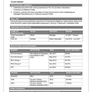 6443-Chartered Accountant Experienced