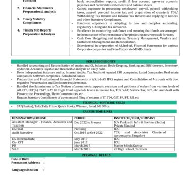 6543- Semi Qualified Professional
