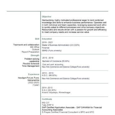 6533- Business Administration Experienced