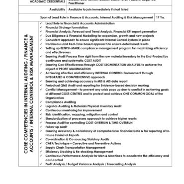 6857 - CWA / CS Experienced
