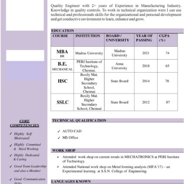 6951- Mechanical Engineering