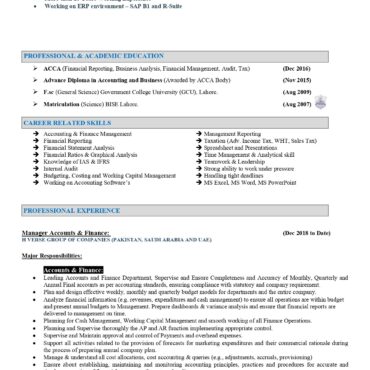 6631- Chartered Accountant Experienced