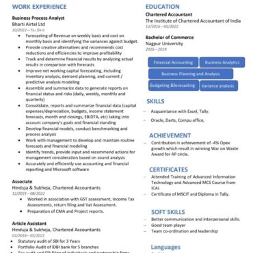 7268 - Chartered Accountant Experienced