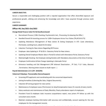 9082-HR cum admin Recruitment Executive