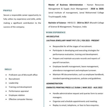9190-HR cum Recruitment and Admin Executive