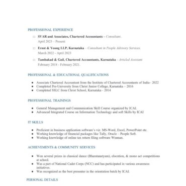 8213 - Chartered Accountant Experienced