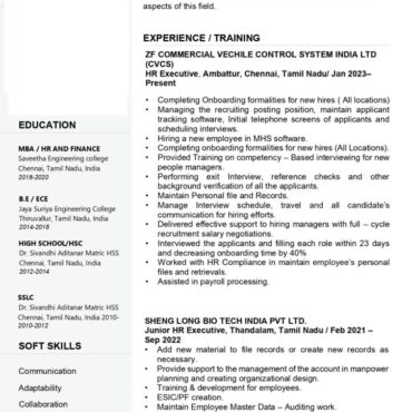 9142-HR cum Recruitment and Admin Executive