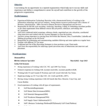 9145-HR cum Recruitment and Admin Executive