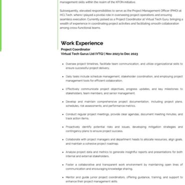 8269 - Business Administration Experienced