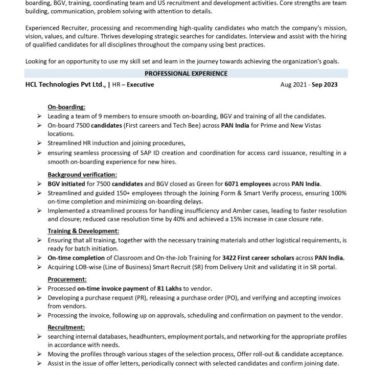 9163 - HR cum Recruitment and Admin Executive