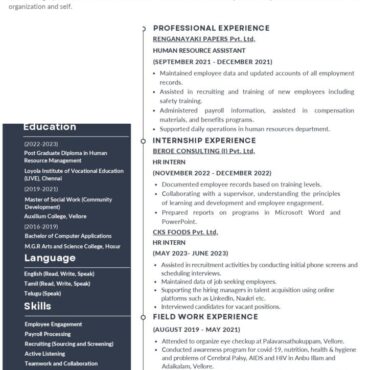 9146 - HR cum Recruitment and Admin Executive