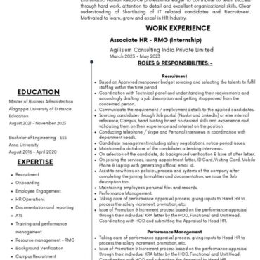 9167 - HR cum Recruitment and Admin Executive