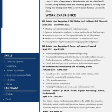 9189-HR cum Recruitment and Admin Executive