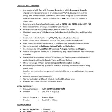 9000 - Oracle developer