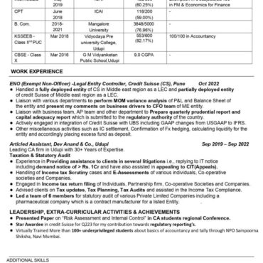 9043 - Chartered Accountant Experienced