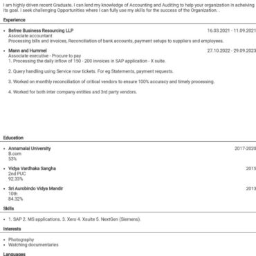 8309 - Junior Accountant