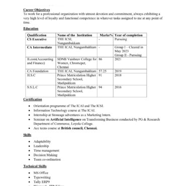 11050-Semi Qualified Professional