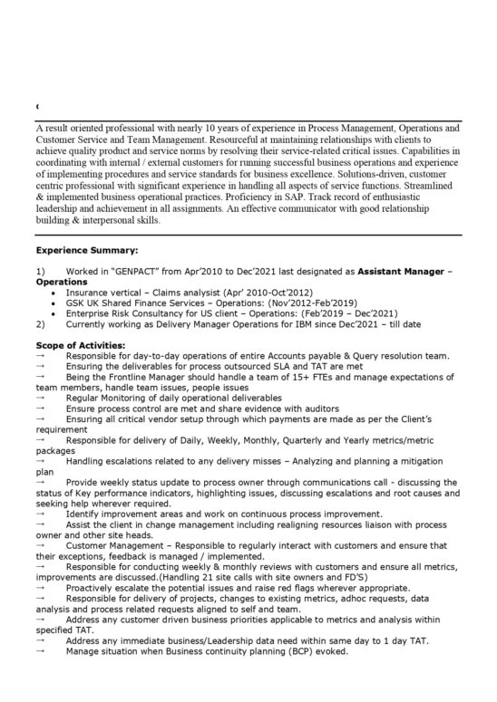 10189 - Customer Support Executive