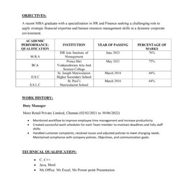11735-Business Administration Experienced
