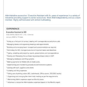 5406-HR cum Recruitment and Admin Executive