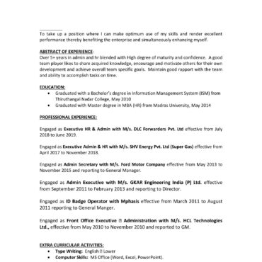 5339-HR cum Recruitment and Admin Executive