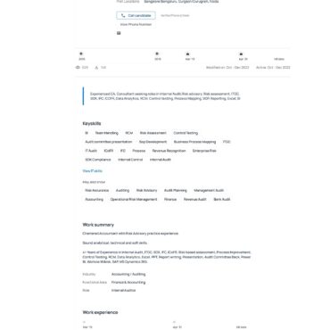 4916-Chartered Accountant Experienced