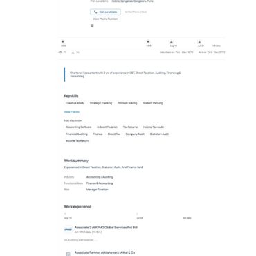 4912-Chartered Accountant Experienced
