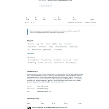 4908-Chartered Accountant Experienced