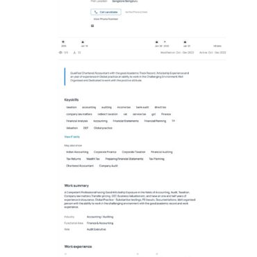 4874-Chartered Accountant Experienced