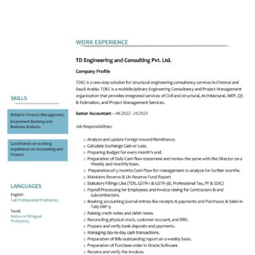 3823 - Senior Accountant