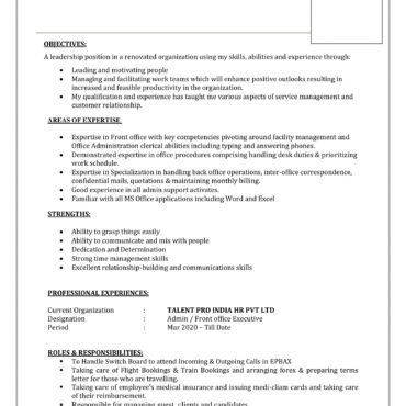 5672-HR Cum Recruitment and Admin Executive