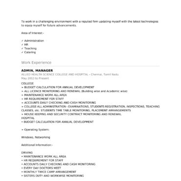6036-HR Cum Recruitment and Admin Executive
