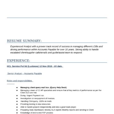 3952 - Senior Analyst