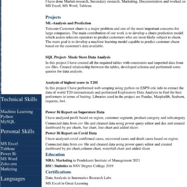 7191 - Business Administration Experienced